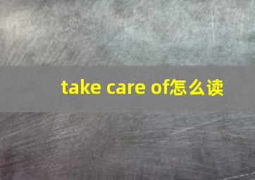 take care of怎么读